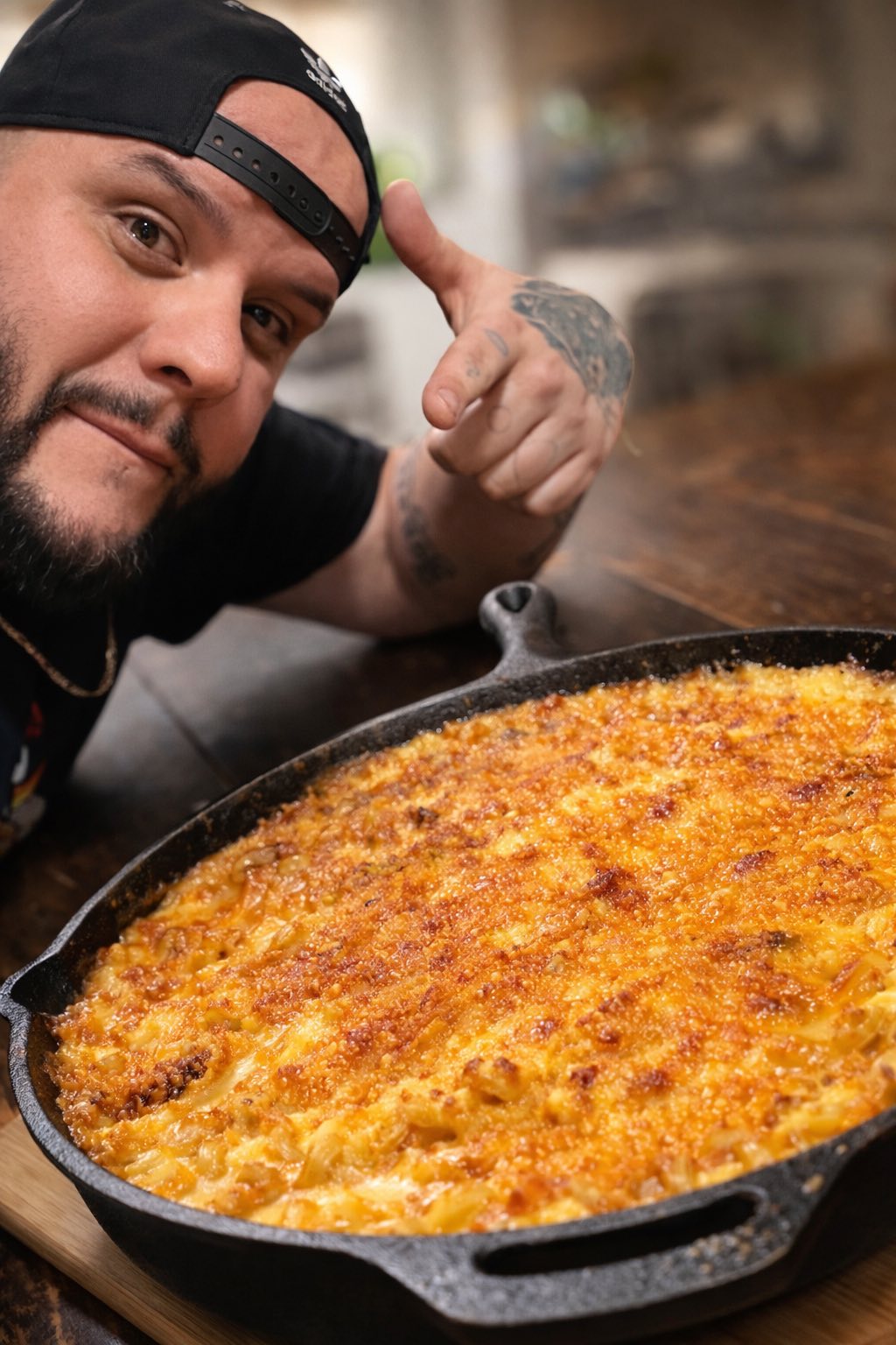 CrockPotDaddy with cast iron mac and cheese
